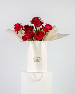 Show details for Red Rose & Ammi Small Bag Arrangement Picture of Red Rose & Ammi Small Bag Arrangement