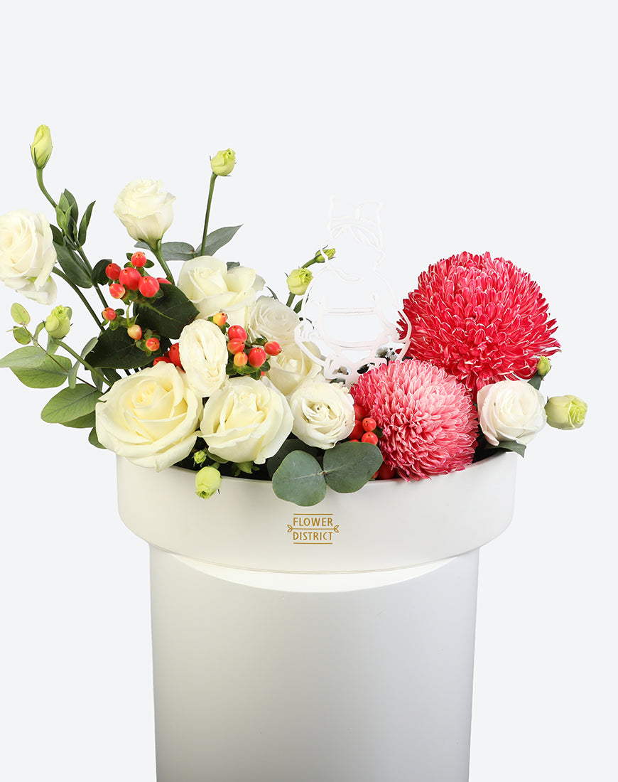 Baby Blossom Leather Tray Arrangement - Image 2