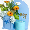 Baby Boy Sunshine Basket with Cake
