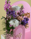 Baby Girl Arch Floral Arrangement - Image 3