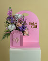 Baby Girl Arch Floral Arrangement - Image 4