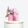 Baby Girl Pink Garden Basket with Cake