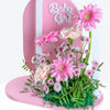 Baby Girl Pink Gerbera Arch Stand
