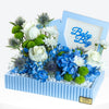 Blue Bloom Baby Boy Tray with Frame
