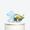 Blue Hydrangea & Gerbera Baby Boy Tray with Vector