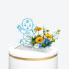 Blue Hydrangea & Gerbera Baby Boy Tray with Vector