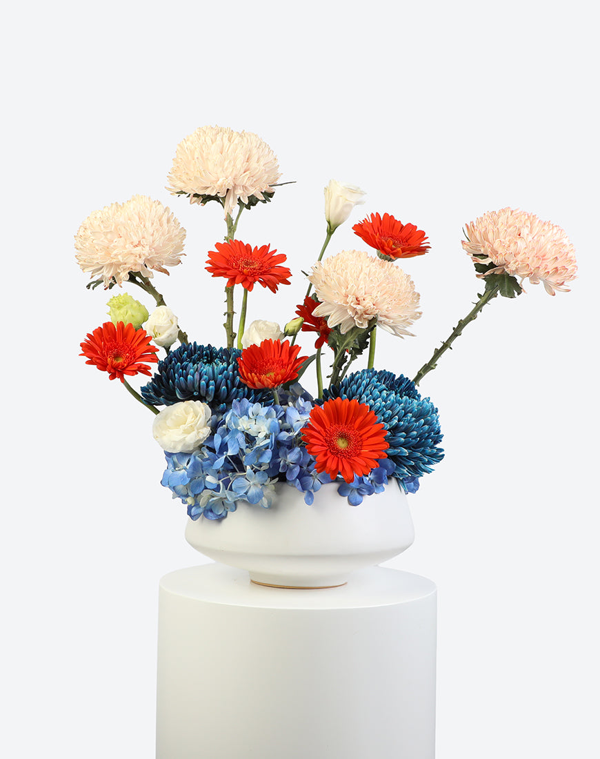 Blue Radiance Flower Vase