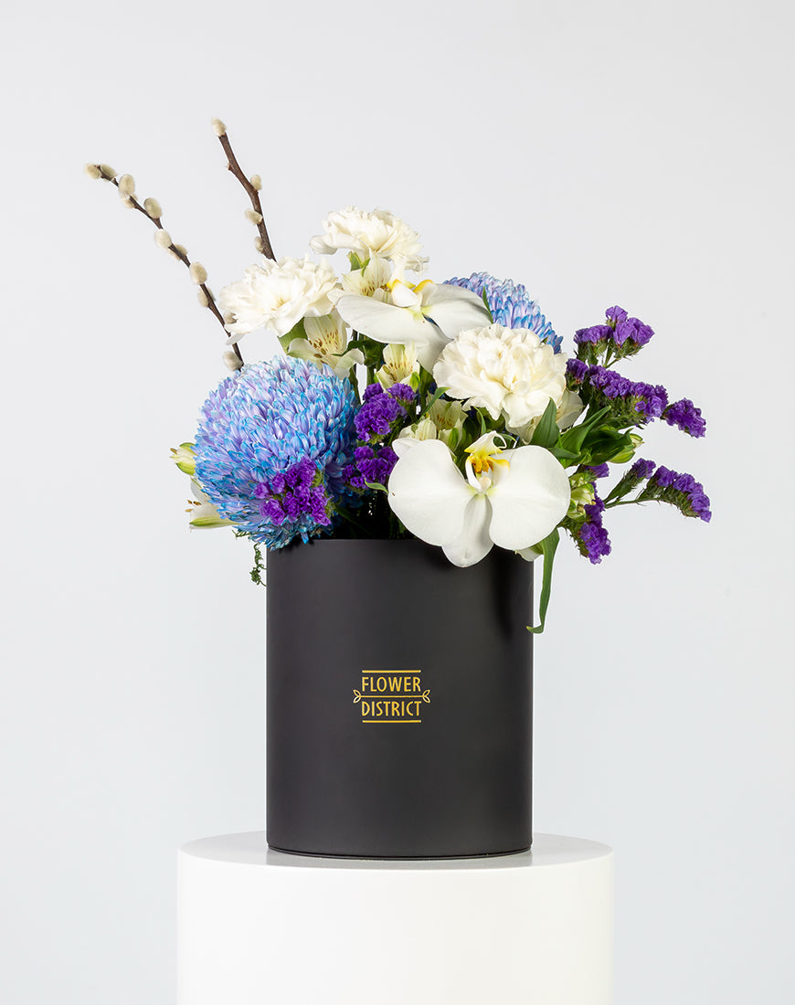 Blue & White Grace Medium Box Arrangement
