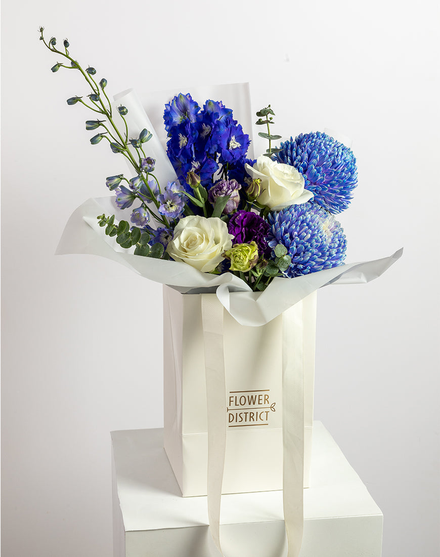 Blue & White Harmony Flower Bag - Image 2
