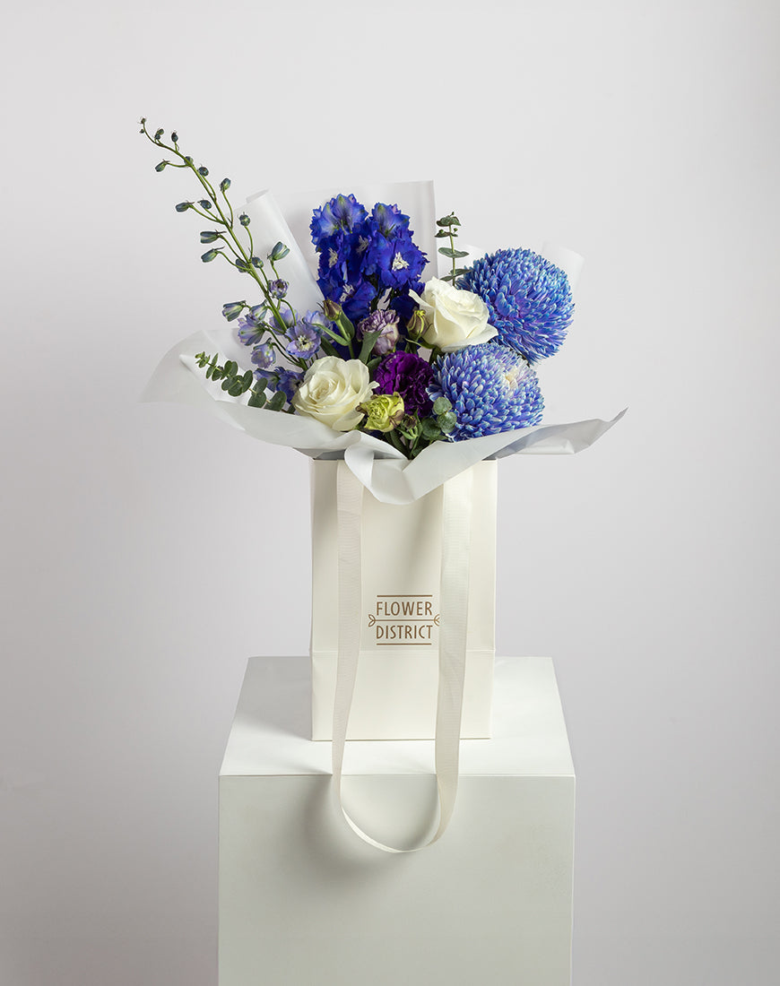 Blue & White Harmony Flower Bag - Image 5