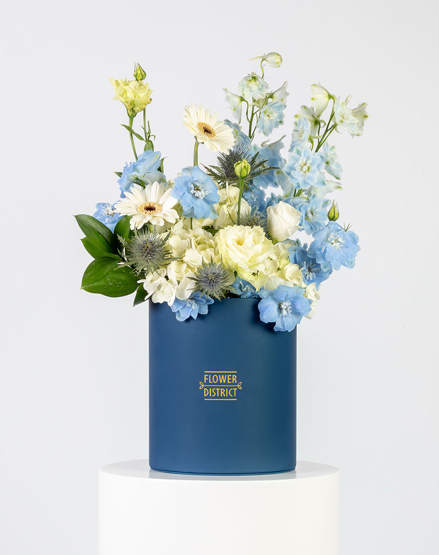 Blue & White Harmony Medium Box arrangement