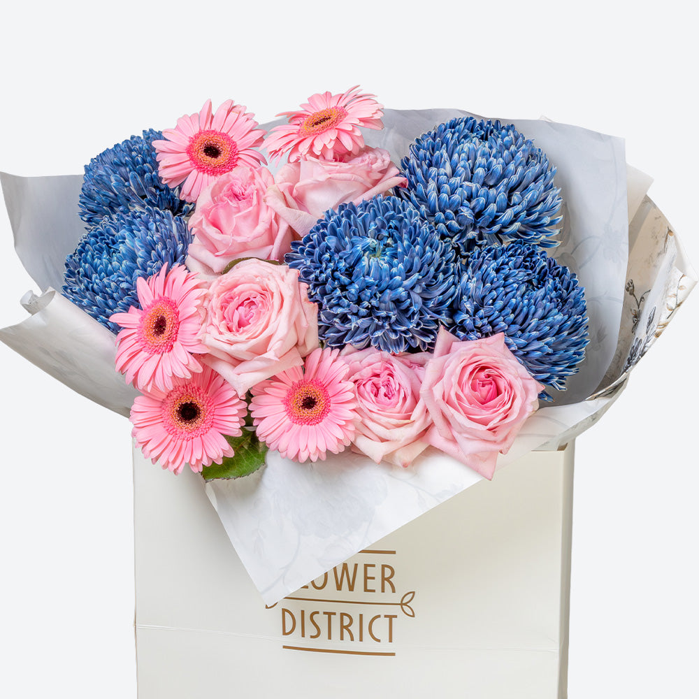 Blush and Blue Bouquet
