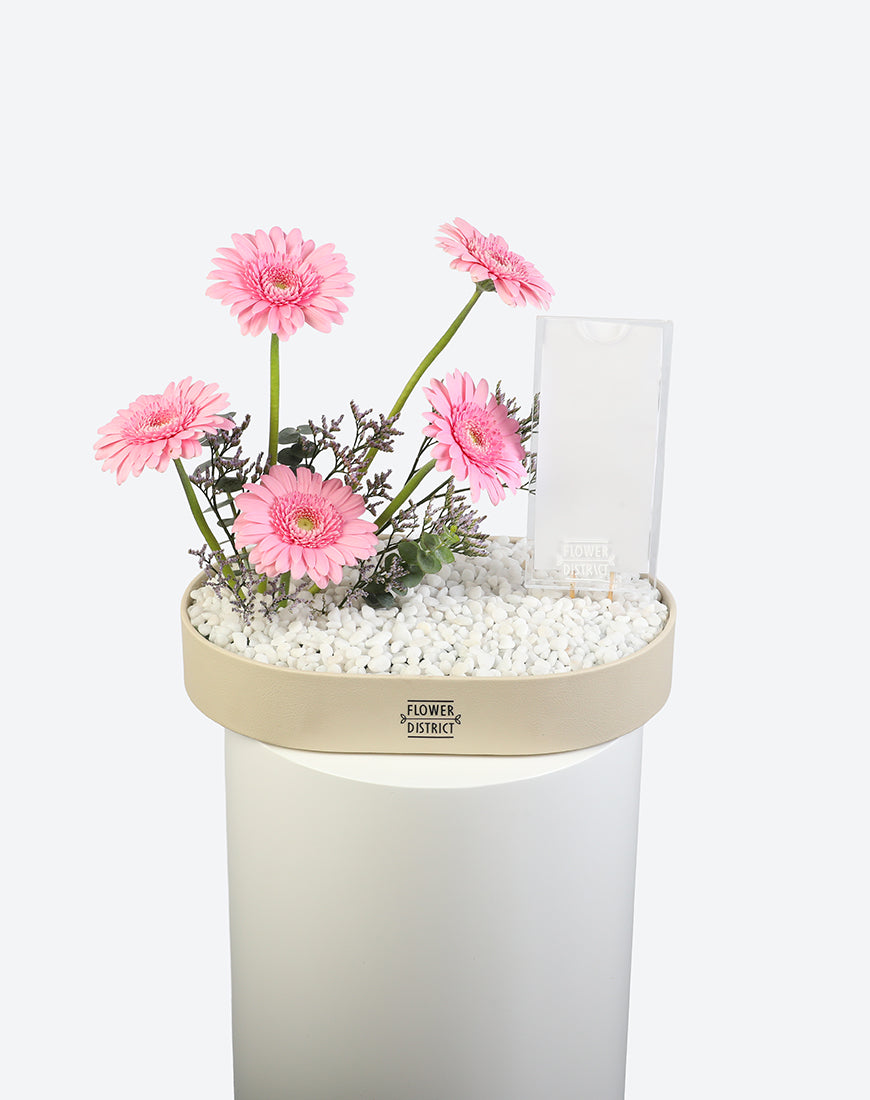 Blush Bloom Leather Tray With Money Box - Image 2