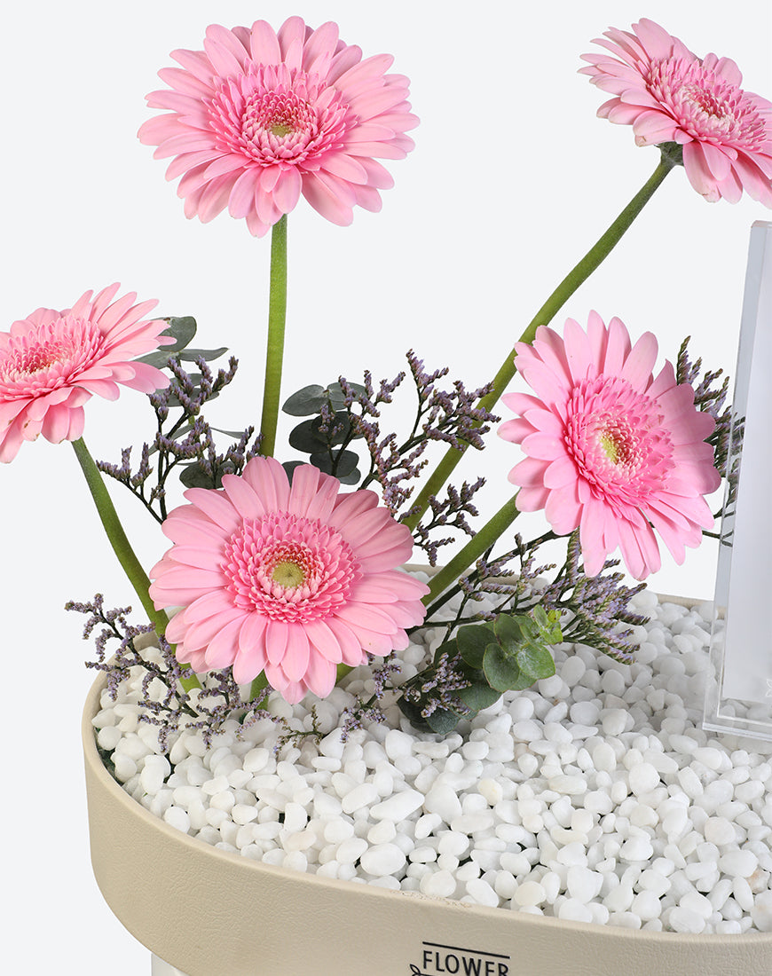 Blush Bloom Leather Tray With Money Box - Image 3