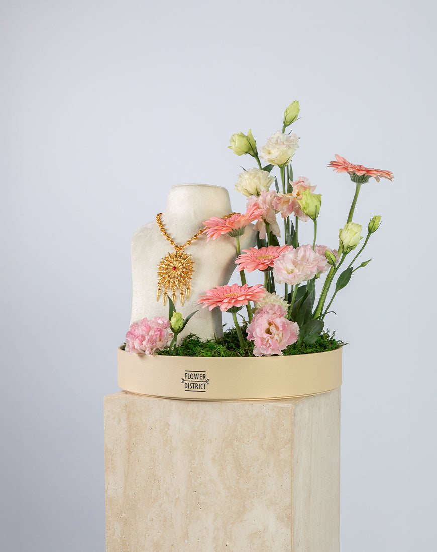 Blush Elegance Flower Leather Tray - Image 5