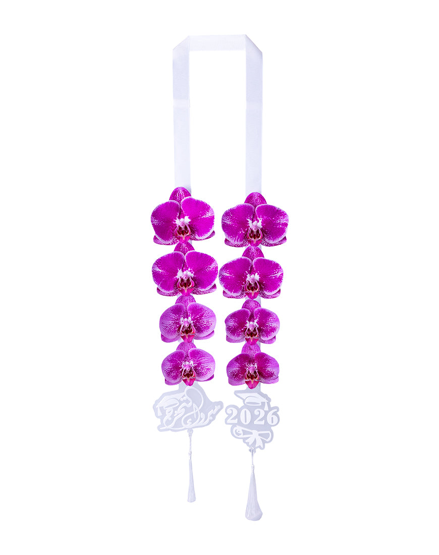Blushing Orchid Graduation Flower Necklace