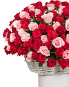 Blushing Paradise Extra Large Rose Basket Arrangement - Image 2