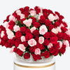 Blushing Paradise Extra Large Rose Basket Arrangement