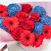 Crimson and Cobalt Bouquet
