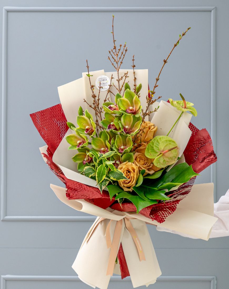 Cymbidium Green Bouquet - Image 3
