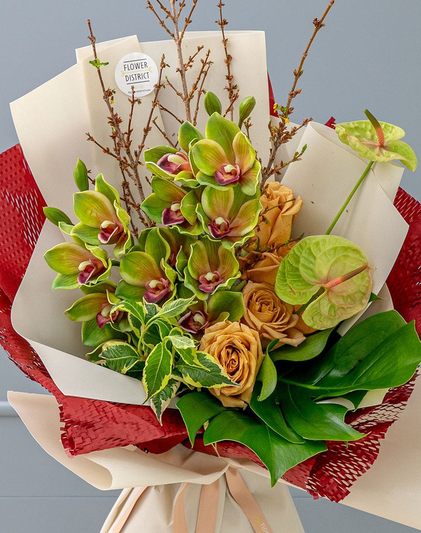 Cymbidium Green Bouquet - Image 6