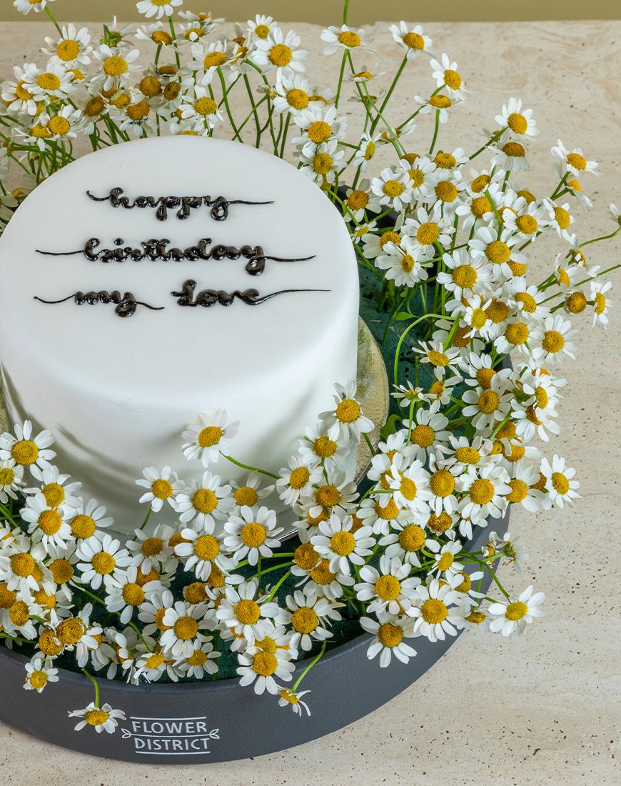 Daisy Delight Round Cake Box - Image 2