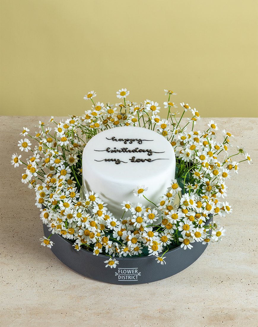 Daisy Delight Round Cake Box - Image 4
