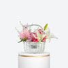 Elegant Lily & Peony Blush Basket