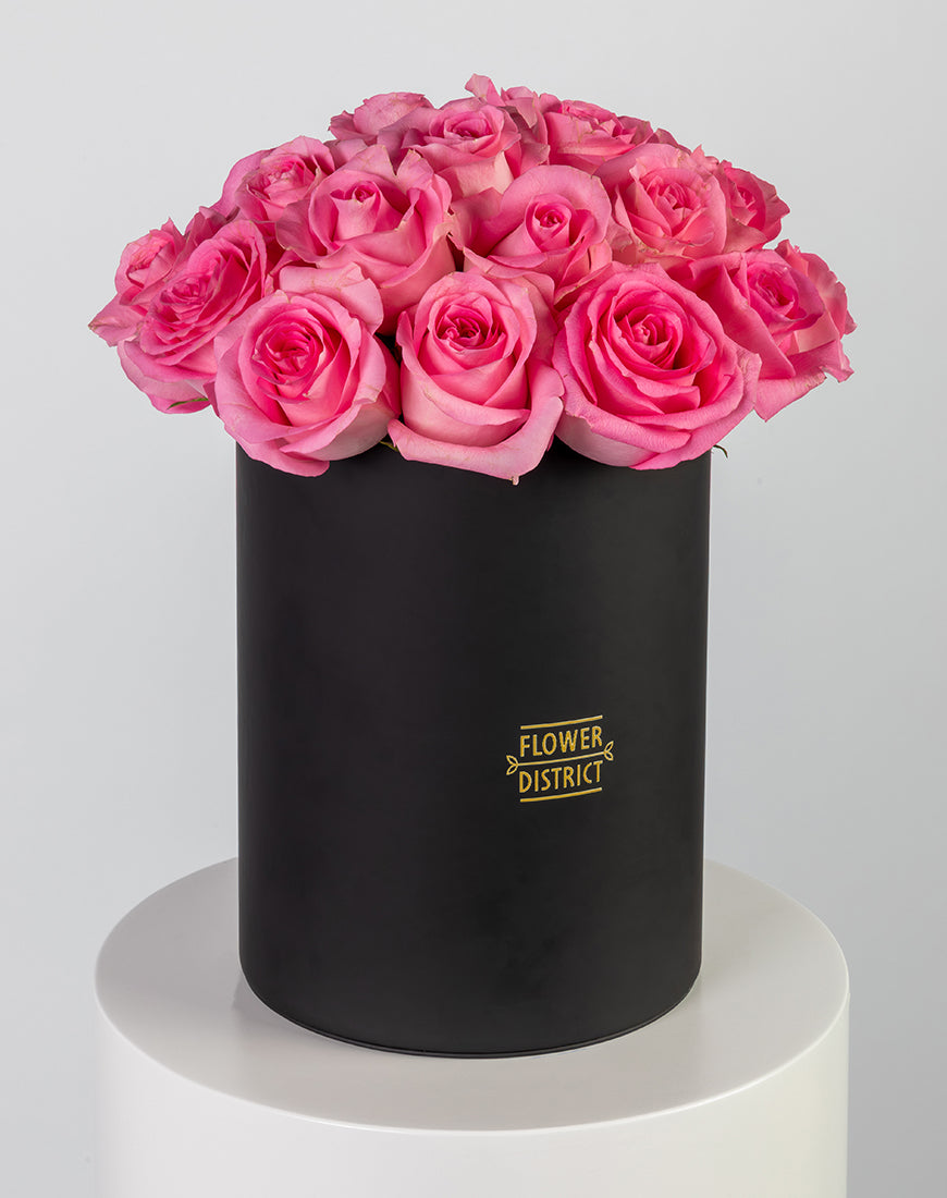 Elegant Pink Roses Medium Box Arrangement - Image 2