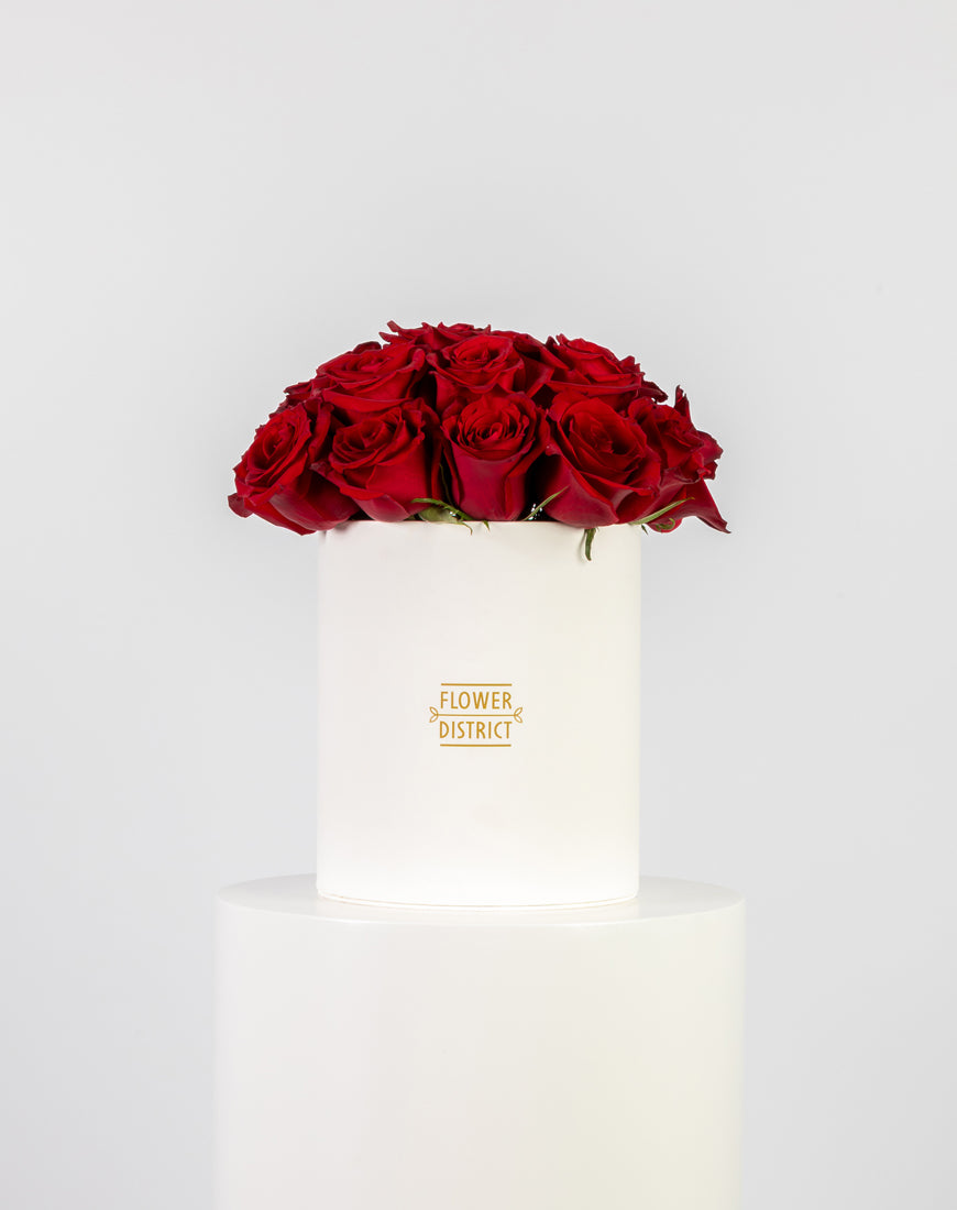Elegant Red Roses Medium Box Arrangement