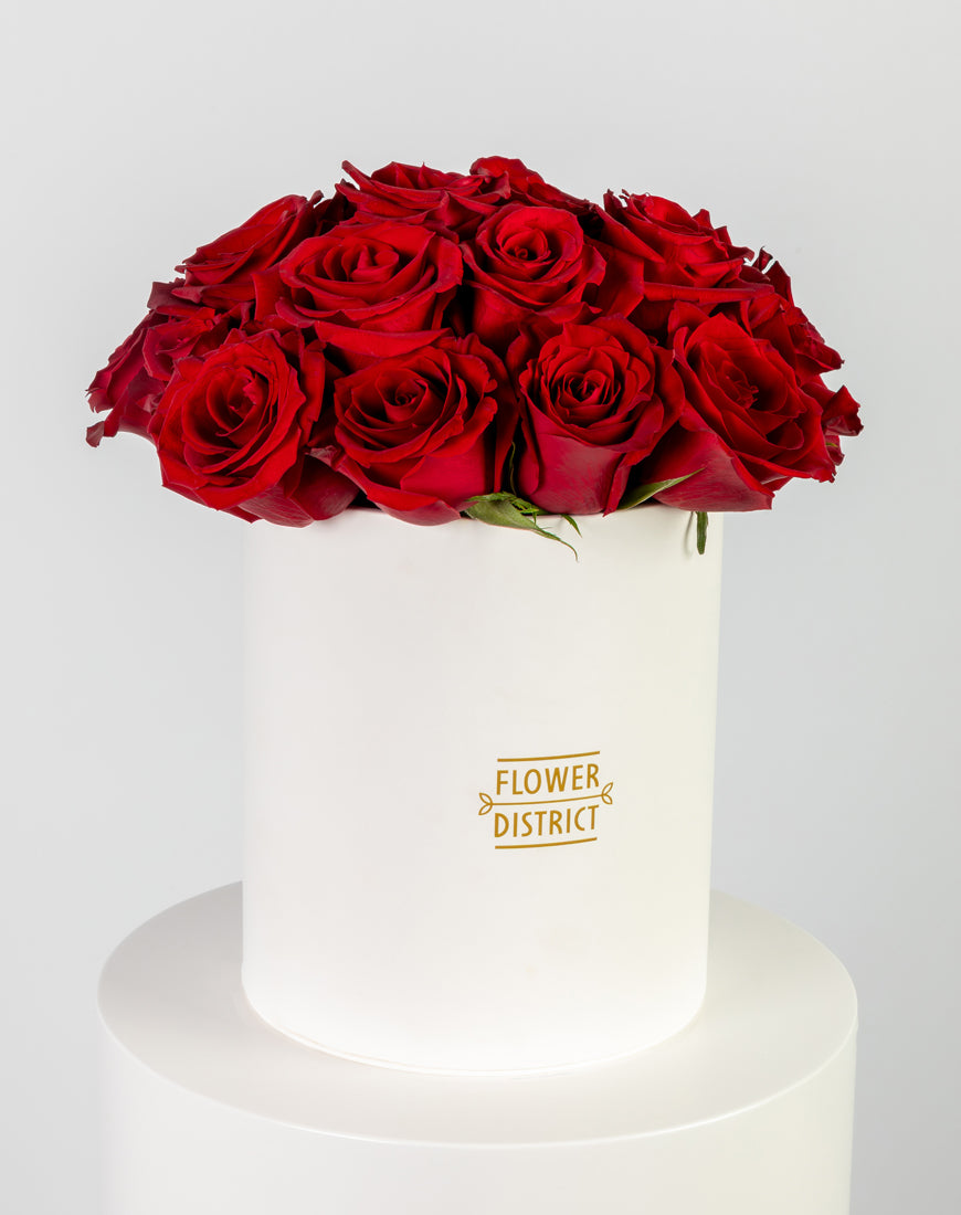 Elegant Red Roses Medium Box Arrangement - Image 2