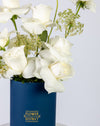 Elegant White Rose & Ammi Small Box Arrangement - Image 3