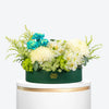 Emerald Glow Leather Tray Arrangement