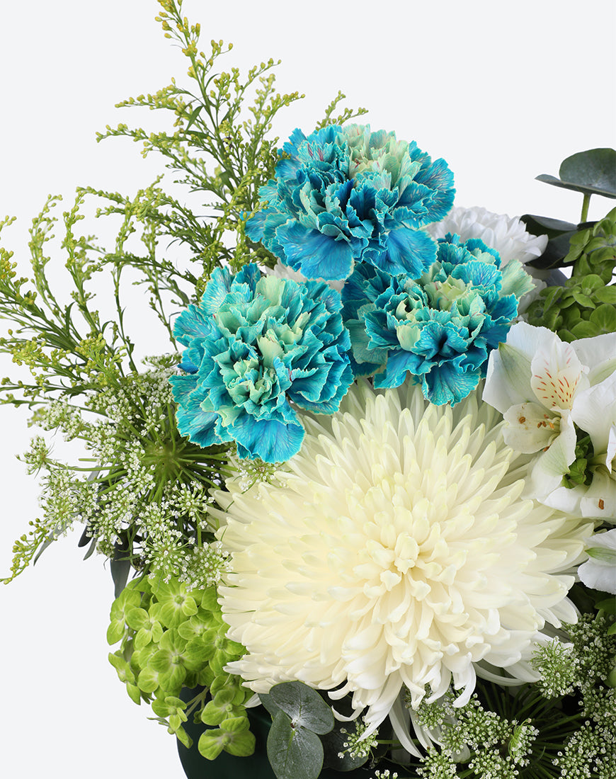 Emerald Glow Leather Tray Arrangement - Image 3