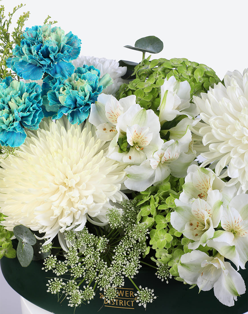Emerald Glow Leather Tray Arrangement - Image 4