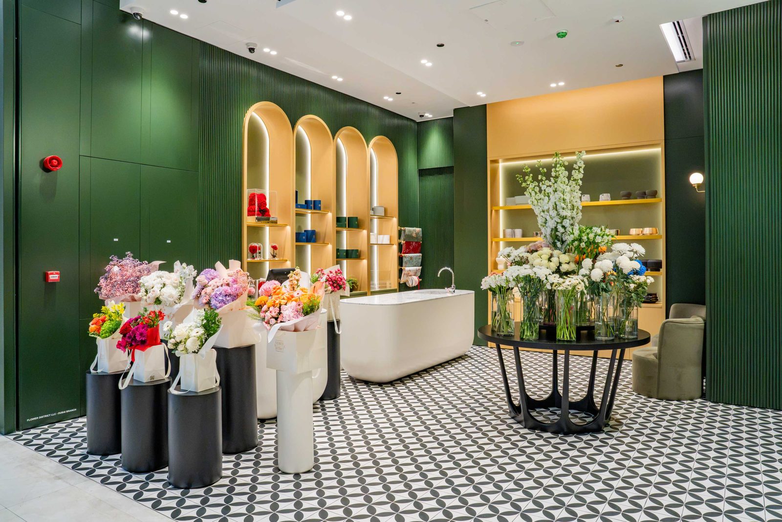 Inside the Flower District store