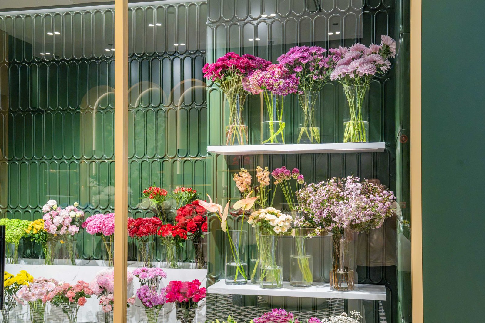 Inside the Flower District store