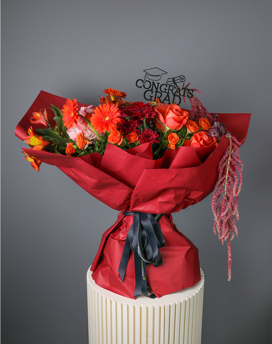Fiery Bloom Flower Arrangement