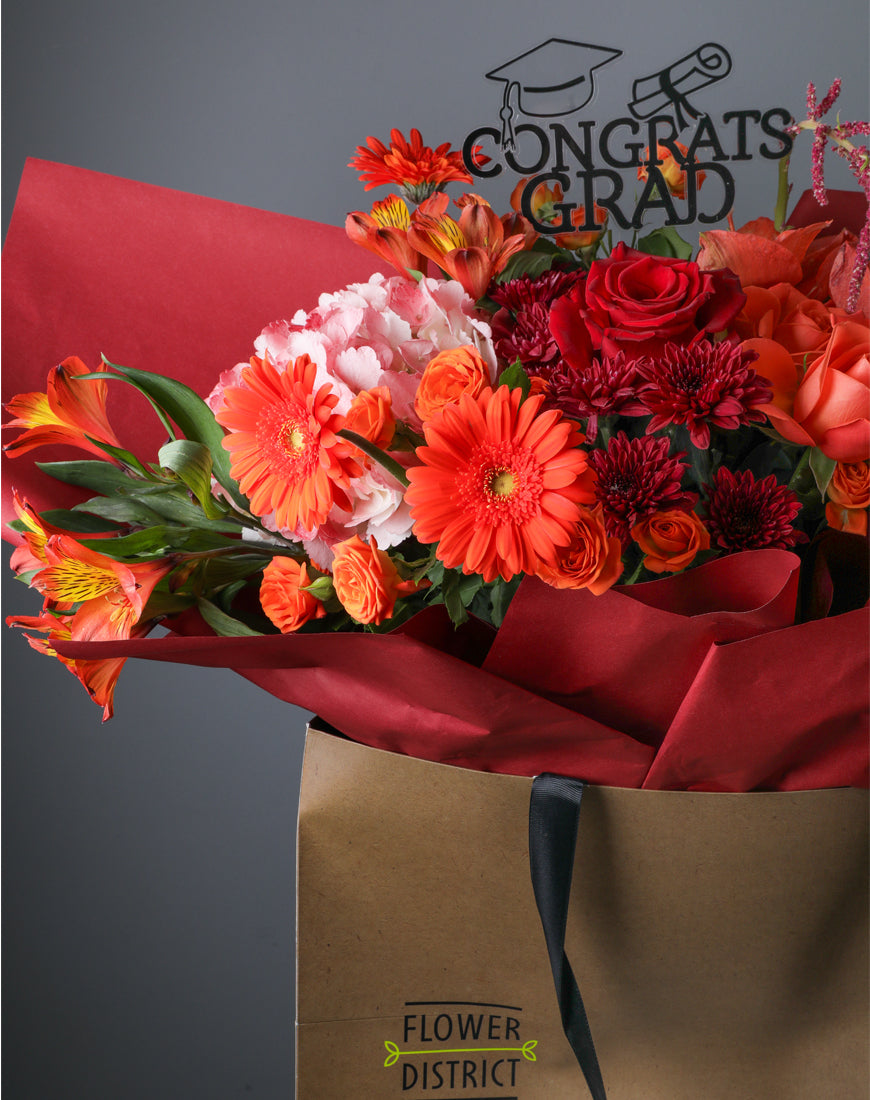 Fiery Bloom Flower Arrangement - Image 2