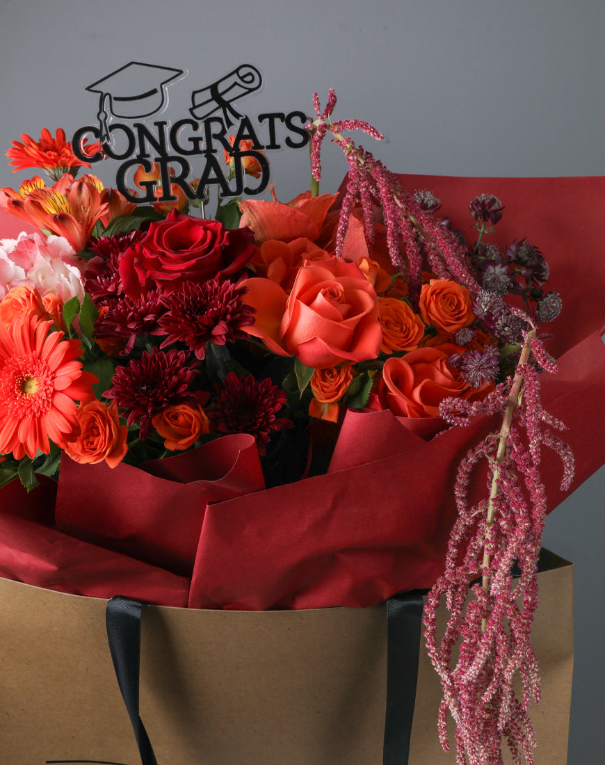 Fiery Bloom Flower Arrangement - Image 3