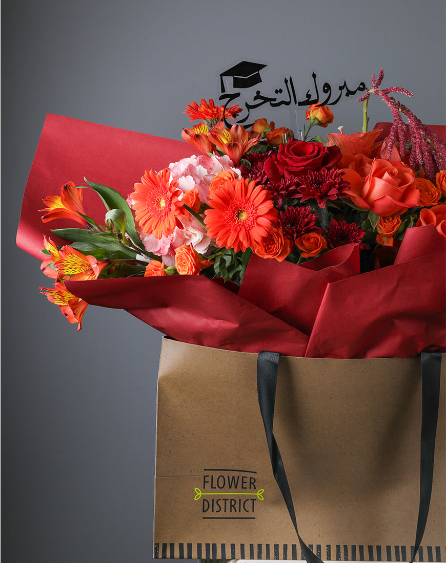 Fiery Bloom Flower Arrangement - Image 4
