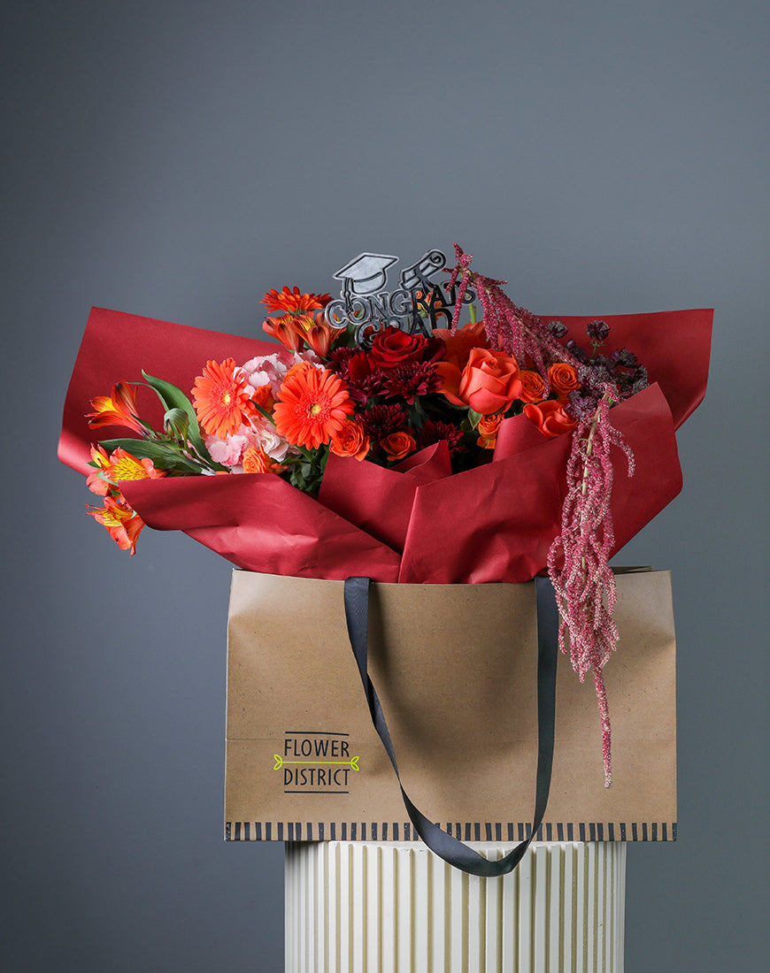 Fiery Bloom Flower Arrangement - Image 5