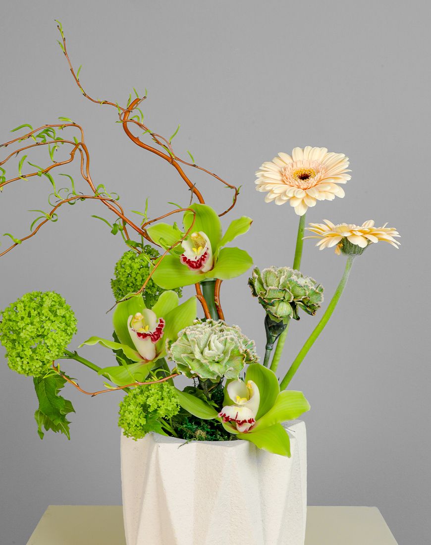 Autumn Morning Cymbidium Vase - Image 2