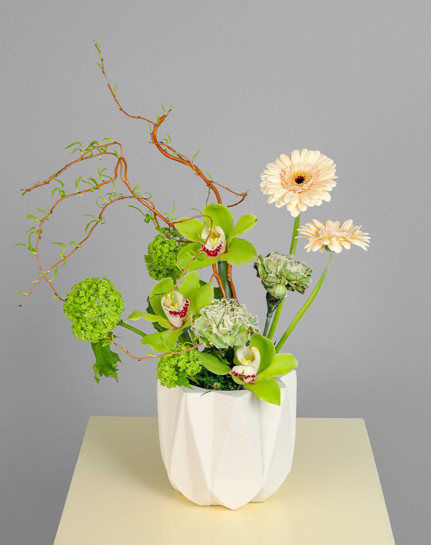 Autumn Morning Cymbidium Vase - Image 3