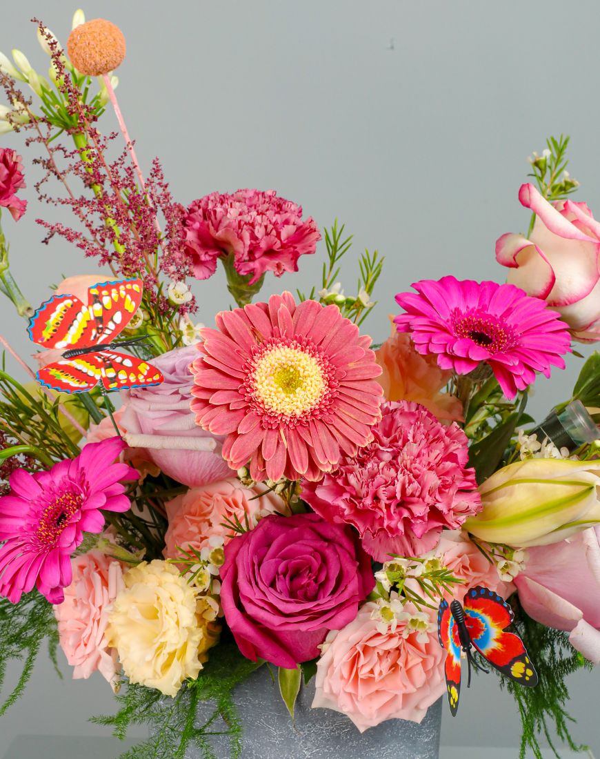 Carnation And Gerbera Vase - Image 6