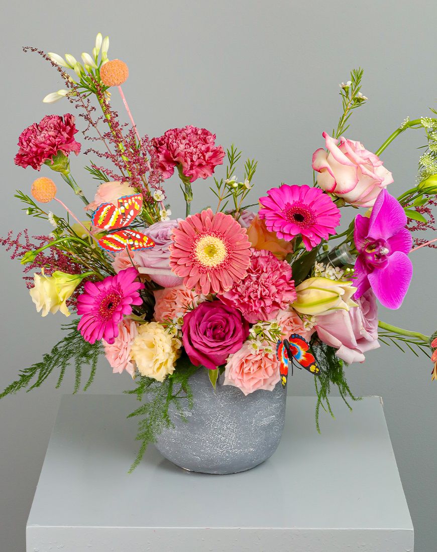 Carnation And Gerbera Vase - Image 9