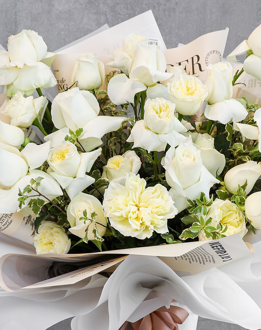 Crystal White Garden Bouquet - Image 6