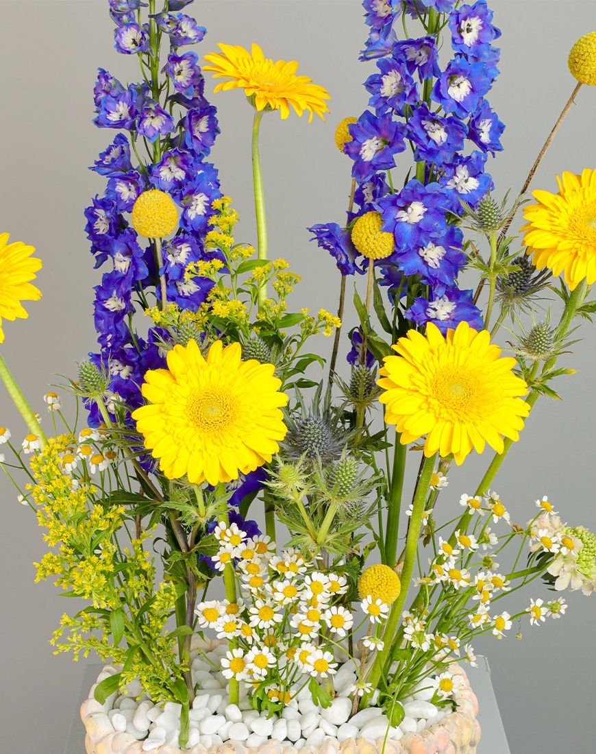 Delphinium and Gerbera Vase - Image 6