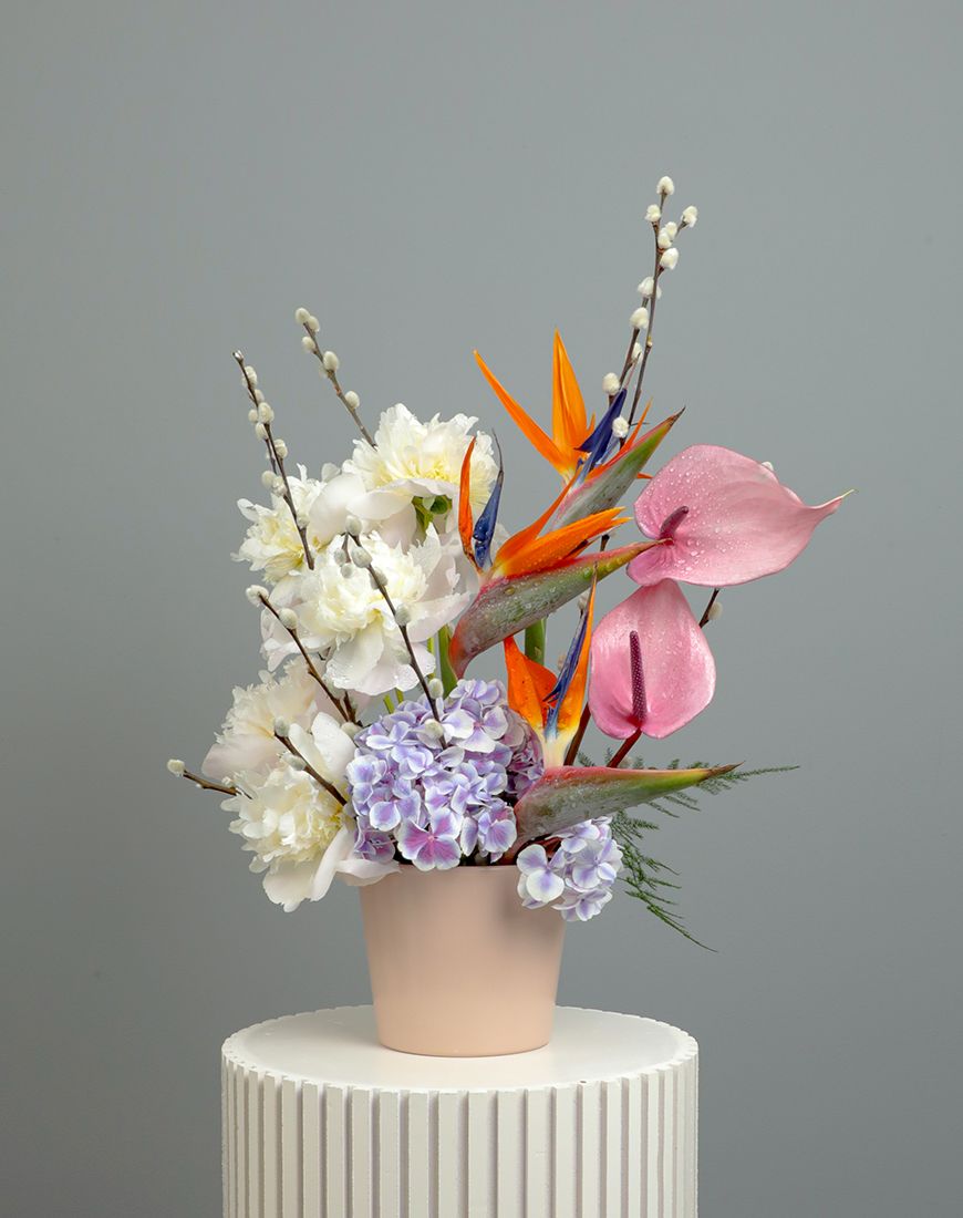 Anthurium Pink Vase