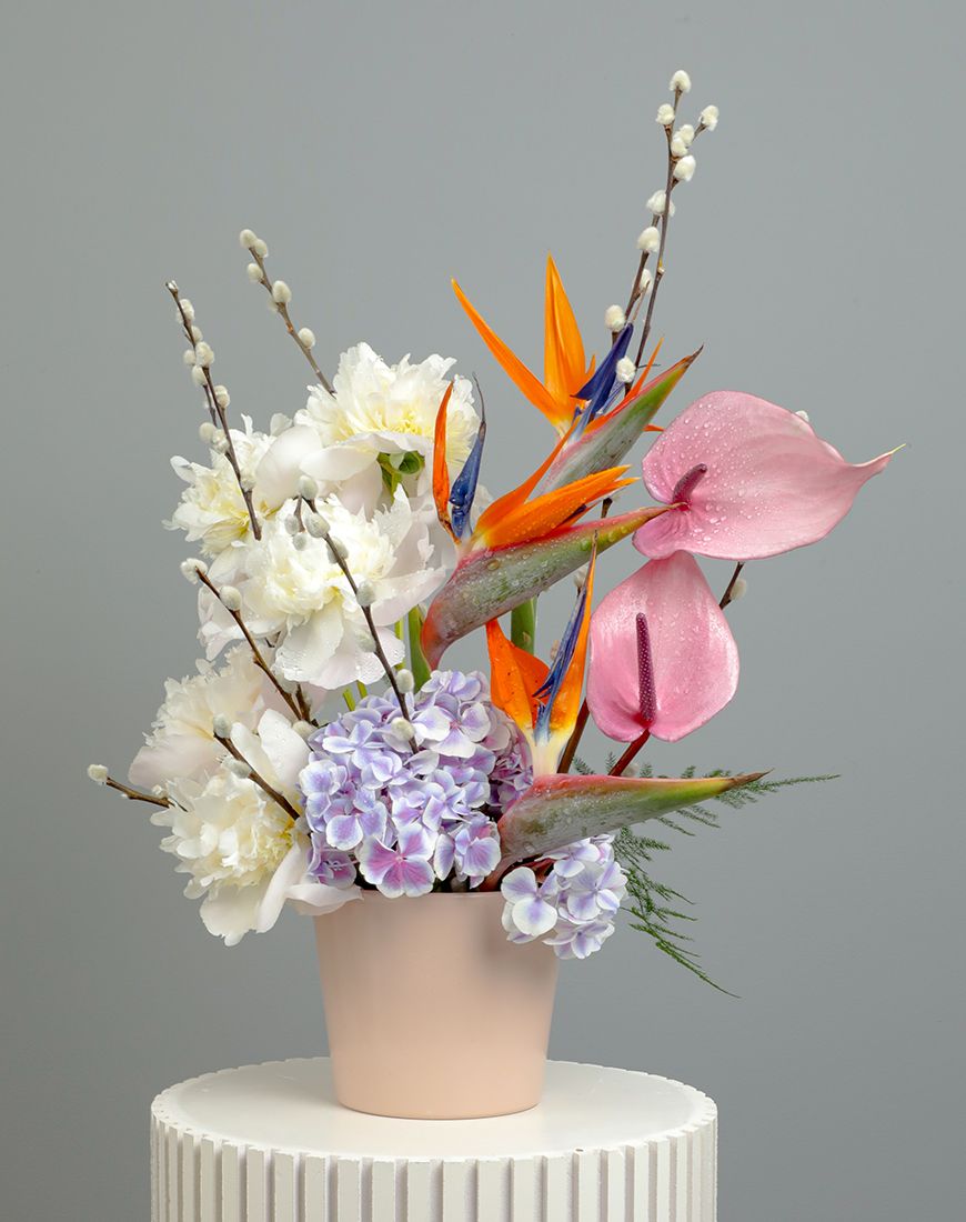 Anthurium Pink Vase - Image 2